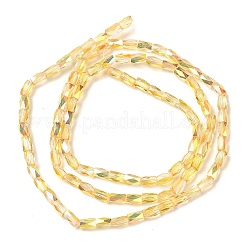 Abalorios de vidrio electroplate hebras&nbsp;GLAA-P068-HR01