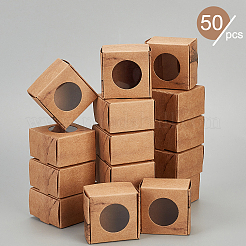 Caja de papel kraft creativa plegable&nbsp;CON-WH0077-16B