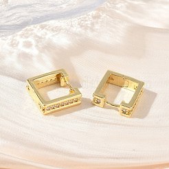Pendientes de aro de circonio cúbico de micro pave de latón&nbsp;KK-CBA98BA-23G