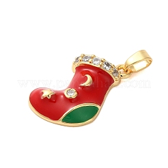 Pendentifs en laiton plaqué zircone cubique&nbsp;KK-K385-119G-05