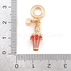 Encantos colgantes europeos de esmalte de latón&nbsp;KK-CBA6818-14G
