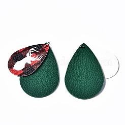 Tema de navidad de cuero de la pu grandes colgantes&nbsp;FIND-R080-05