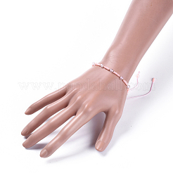 Bracciali con perline intrecciati con filo di nylon regolabile&nbsp;BJEW-JB04376-03