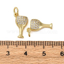 Latón micro pavimenta claro cubic zirconia encantos&nbsp;KK-P308-82G