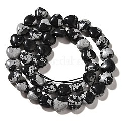 Naturschneeflocke Obsidian Perlen Stränge&nbsp;G-R190-10mm-51