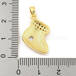Ciondoli natalizi in ottone con micro pavé di zirconi&nbsp;KK-H468-02D-01G
