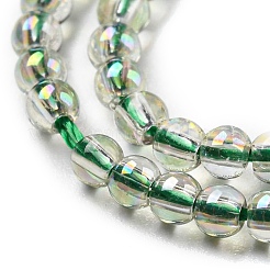 Chapelets de perles en verre électroplaqué&nbsp;EGLA-K014-A-FR06