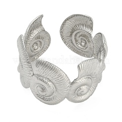 Muschelförmige Armreifen aus Edelstahl 304 für Damen&nbsp;BJEW-A150-02P