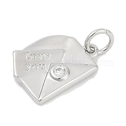 Ciondoli in ottone zirconi chiari micro pavé&nbsp;KK-G522-31P