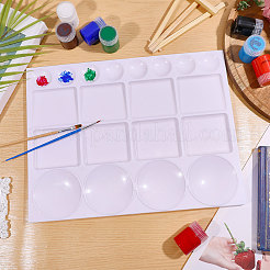 Rechteckige Kunststoff-Aquarell- und Ölpalette&nbsp;AJEW-WH0696-655