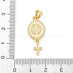 Colgante micropavé cubic zirconia de latón&nbsp;KK-C159-01G