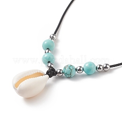 Set di collane con pendente a conchiglia di ciprea naturale in stile 5 pz 5&nbsp;NJEW-TA00046