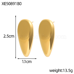 Ohrstecker aus 304 Edelstahl für Damen&nbsp;STAS-OY016-06G