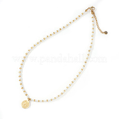 Collana corta con ciondolo in acciaio inossidabile 304 con medaglia di San Benedetto&nbsp;LS-AB8901