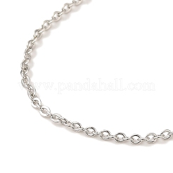 Verstellbare Schieberhalsketten aus Messing mit Ankerkette&nbsp;NJEW-B119-09P