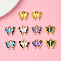 10 Stück 5 Farben Legierung Emaille Anhänger&nbsp;ENAM-YW0003-78