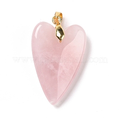Pendentifs de quartz rose naturel&nbsp;X-G-E570-01G-06