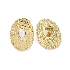Boucles d'oreilles à tige en acier inoxydable chirurgical 316 et imitation perle CCB pour femmes&nbsp;LS-STAS-B063-03G-04