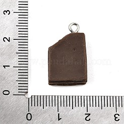 Pendentifs en résine opaque imitation chocolat&nbsp;RE-CBA158B-01F