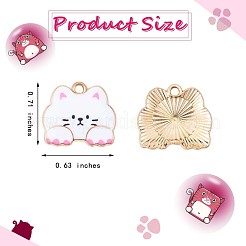 35 Stück Katze Emaille Charm Anhänger Legierung Emaille Tier Charm gemischte Farbe für Schmuck Halskette Armband Ohrring Basteln&nbsp;JX249A