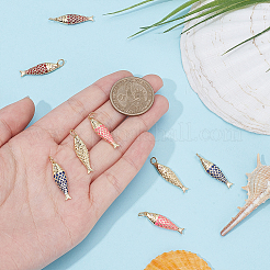 8 pièces 4 styles en laiton avec pendentifs en zircone cubique&nbsp;KK-DR0001-55