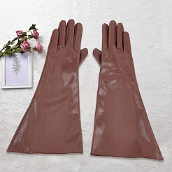 1 paire de gants longs en cuir PU à doigts entiers&nbsp;AJEW-CL0005-12A
