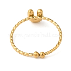 Anelli polsini aperti in acciaio inossidabile 304&nbsp;RJEW-K261-02G-U