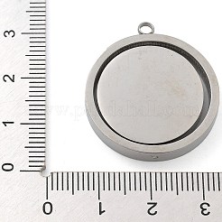 Cabochon-Fassungen für Anhänger aus Edelstahl 304&nbsp;LS-STAS-M084-04P