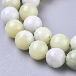 Brins de perles de jade de Sinkiang naturel&nbsp;G-L538-036-8mm