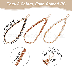 3 sangle de sac à main en similicuir PU 3 couleurs&nbsp;DIY-WR0003-06