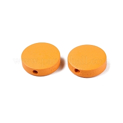 Perles de bois naturel peintes&nbsp;WOOD-S049-02B-08