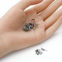 100 pieza de accesorios para pendientes de acero inoxidable 304&nbsp;STAS-YW0001-43D