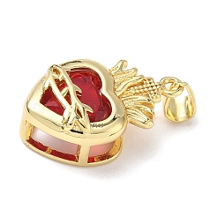 Pendentifs de verre en laiton&nbsp;X-KK-L253-28G-02