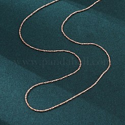 Collane con catena a maglie Boston in ottone per donna&nbsp;NJEW-D302-02RG