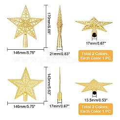 4 Stück Weihnachtsbaumschmuck in 4 Stilen aus Kunststoff&nbsp;AJEW-GA0006-06