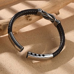 Geflochtene Mikrofaser-Lederbandarmbänder für Männer&nbsp;BJEW-Z081-03P-02