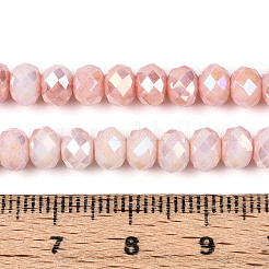 Brins de perles de verre rondelles électrolytiques anti-ternissement&nbsp;EGLA-T021-6mm-17-03