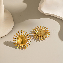 Boucles d'oreilles à tige tournesol en acier inoxydable&nbsp;JL9627