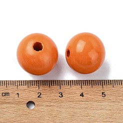 Perles européennes à grand trou en bois&nbsp;WOOD-D027-01K