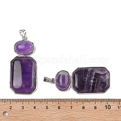 Anhänger aus natürlichem Amethyst in Form eines menschlichen Körpers&nbsp;G-P552-03P-01