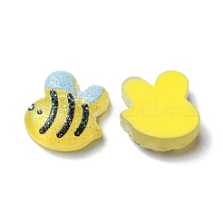 Glitzernde undurchsichtige Harz-Cabochons&nbsp;RESI-E040-01B