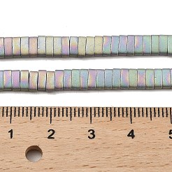 Hebras de cuentas de hematita sintética no magnética esmerilada galvanizada&nbsp;G-G089-A01-13