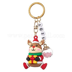 4 porte-clés en plastique PVC à thème de Noël&nbsp;KEYC-JKC00941