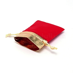 Rechteckige Samt Schmuckbeutel Taschen&nbsp;TP-WH0012-01A-01