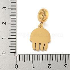 Ionenplattierung (IP) 304 Edelstahl Emaille europäischen baumeln Charms&nbsp;STAS-U005-33G-01