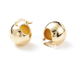 Orecchini a cerchio grosso in ottone placcato cremagliera da donna&nbsp;EJEW-C029-04G
