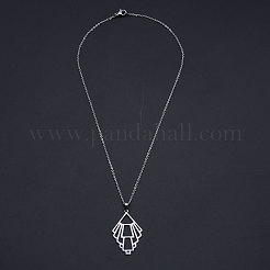 Colliers pendentifs en acier inoxydable 201 anti-ternissement&nbsp;NJEW-S105-JN609-45-1