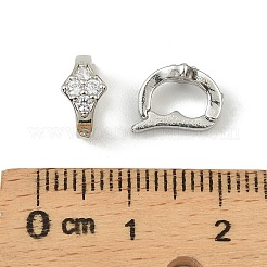 Messing Micro Pave klare Zirkonia Falte über Verschlüsse&nbsp;KK-C107-11P