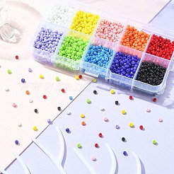 100g 10 Stil 11/0 Glas Saatperlen&nbsp;SEED-YW0002-41