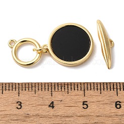 Messing-Knebelverschlüsse mit Paua-Muschel&nbsp;KK-N254-72G